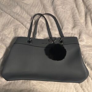 Nine West Grey Shoulder Bag with Black Accent